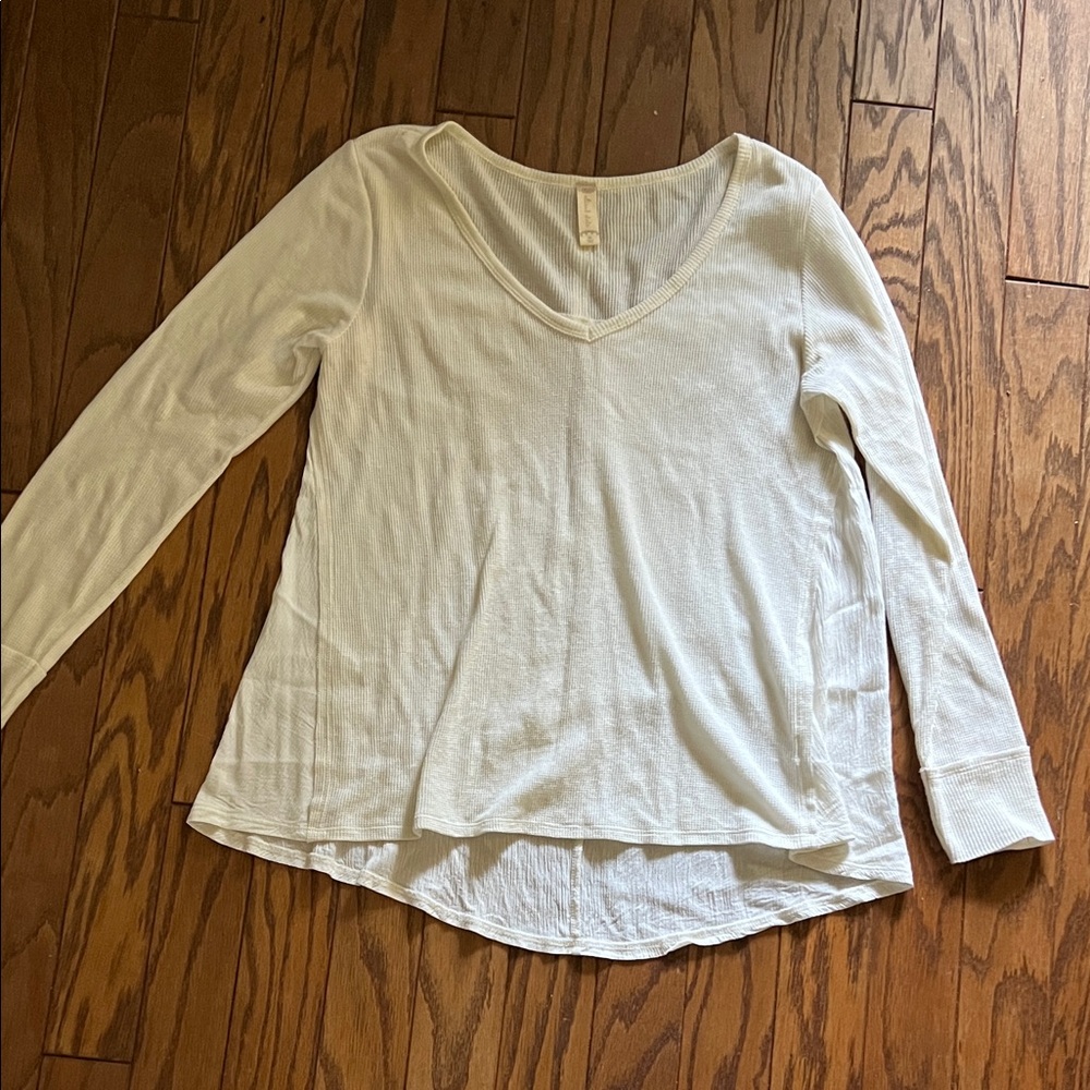Altar'd State Cream Long Sleeve Tee